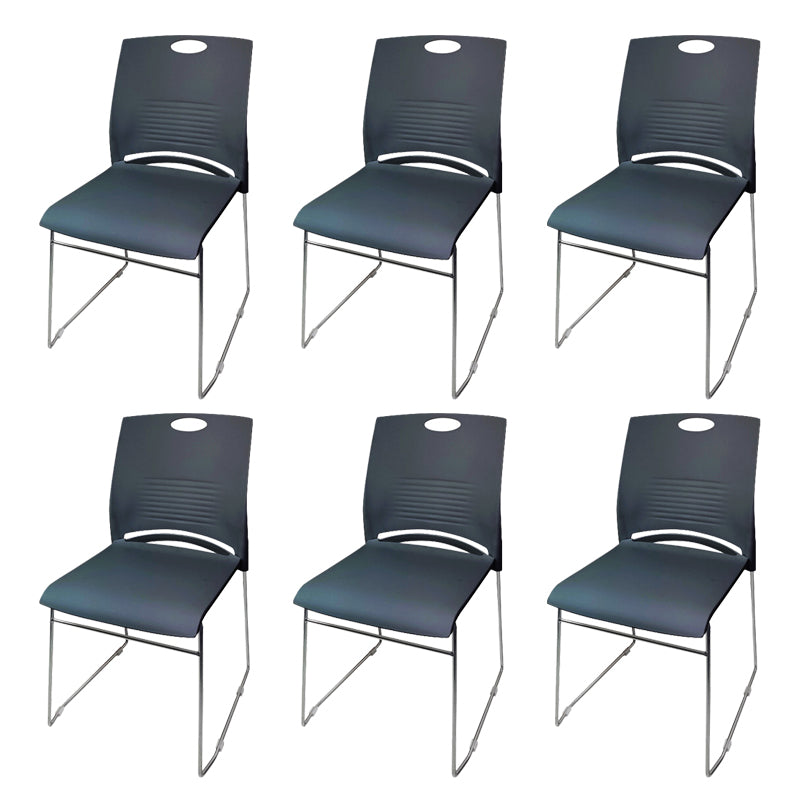 21" Wide Modern Desk Chair No Wheels Armless Conference Chair