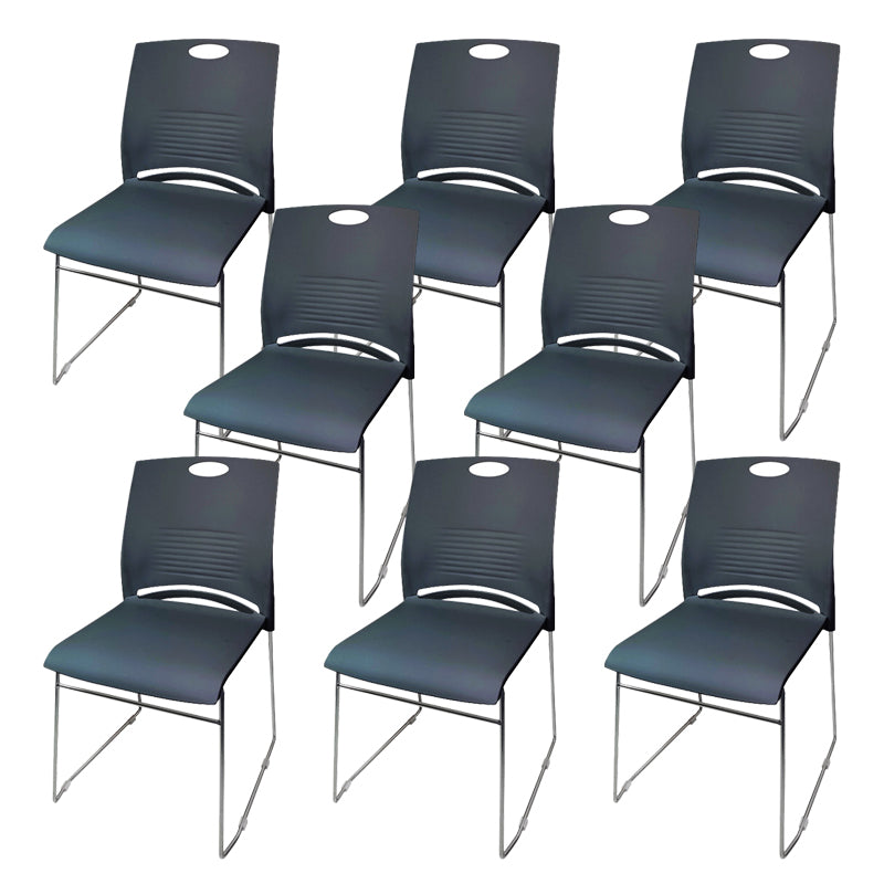 21" Wide Modern Desk Chair No Wheels Armless Conference Chair