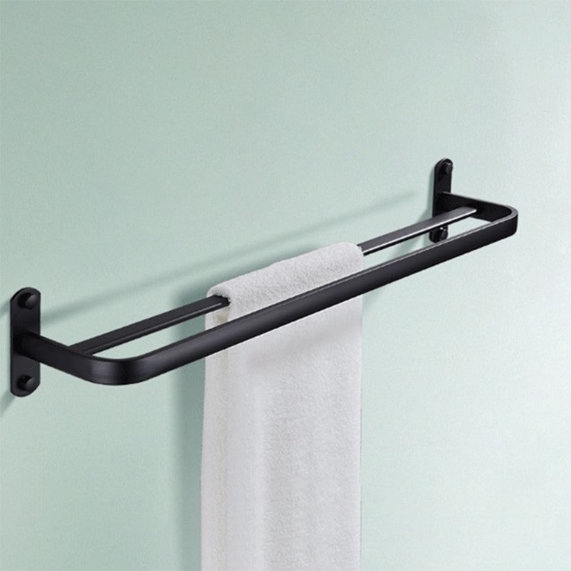 Modern Bathroom Accessory Set Matte Black/Gray Bath Shelf/Towel Bar & Paper Holder