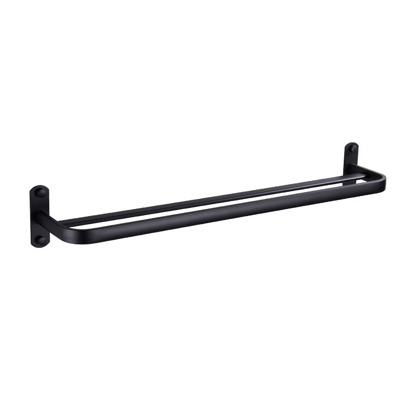 Modern Bathroom Accessory Set Matte Black/Gray Bath Shelf/Towel Bar & Paper Holder