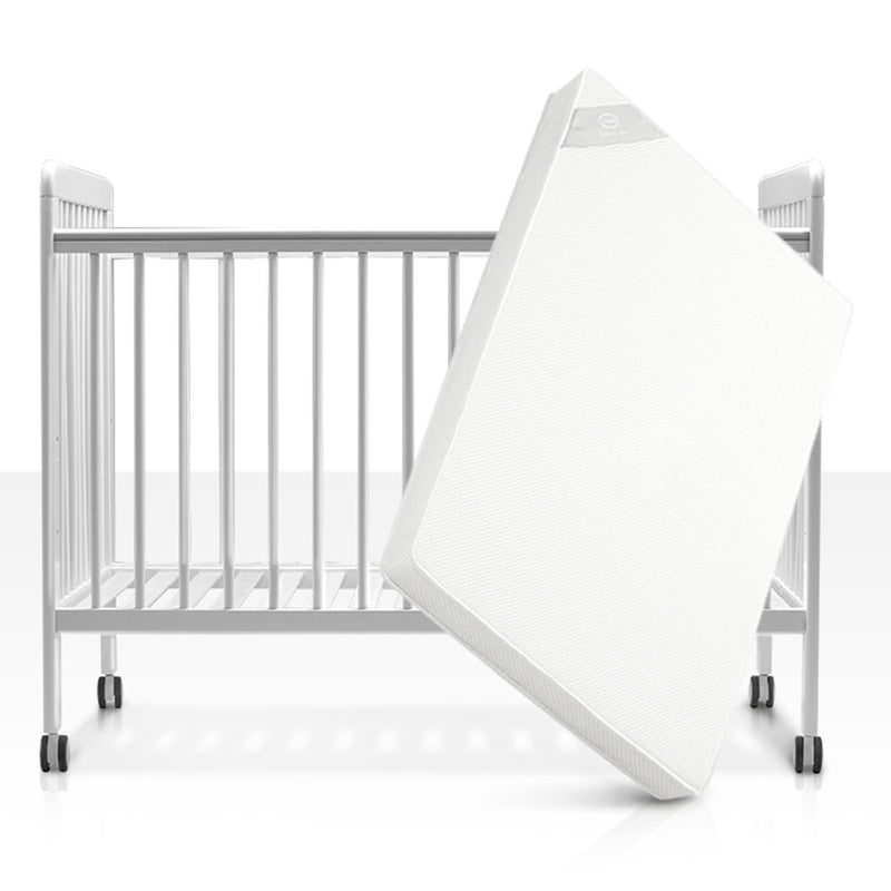 Contemporary Wood Nursery Bed in White with Wheels and Storage