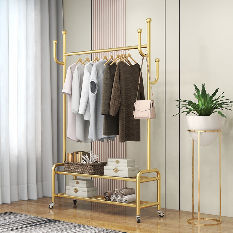 Modern Coat Hanger Solid Color Coat Hooks Coat Rack with Storage Shelving