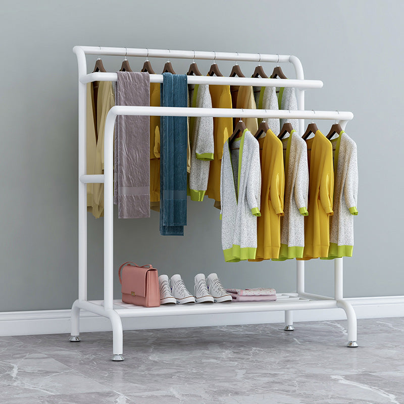 Modern Style Coat Rack Free Standing Solid Color Coat Hanger with Shelves