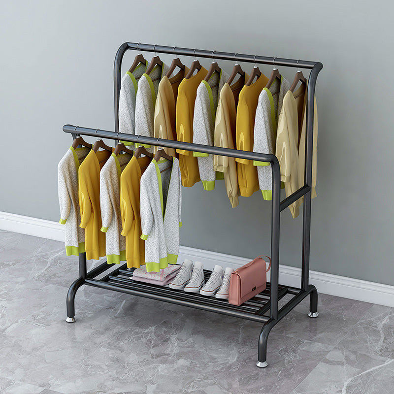 Modern Style Coat Rack Free Standing Solid Color Coat Hanger with Shelves