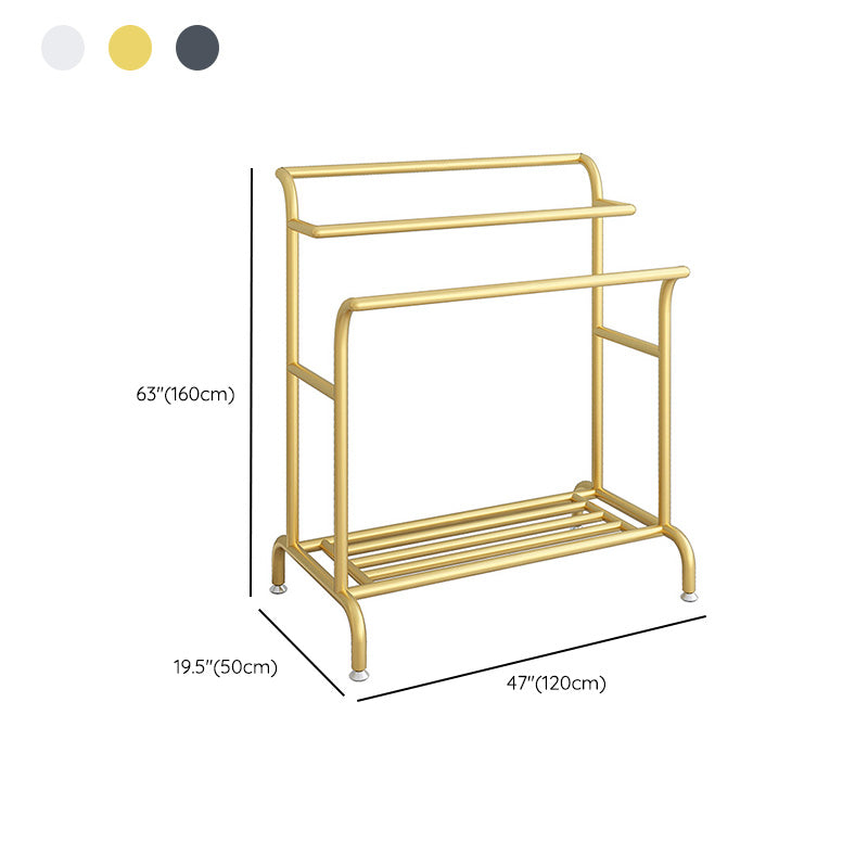 Modern Style Coat Rack Free Standing Solid Color Coat Hanger with Shelves