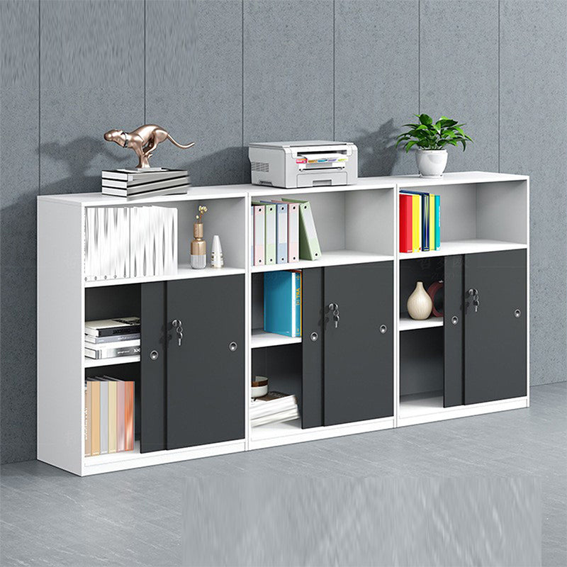 Industrial Style Vertical File Cabinet Wood Filing Cabinet with Locking Storage