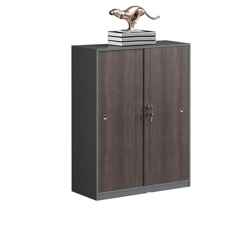 Industrial Style Vertical File Cabinet Wood Filing Cabinet with Locking Storage