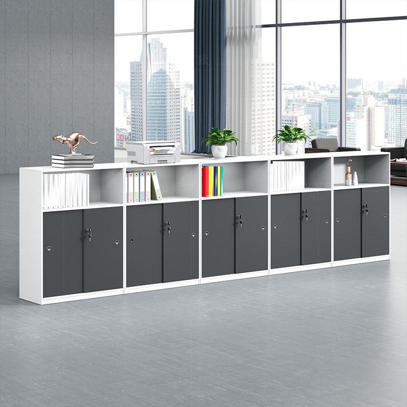 Industrial Style Vertical File Cabinet Wood Filing Cabinet with Locking Storage