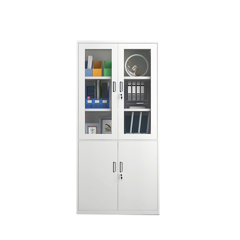 Modern Glass File Cabinet Solid Color Filing Cabinet for Home Office