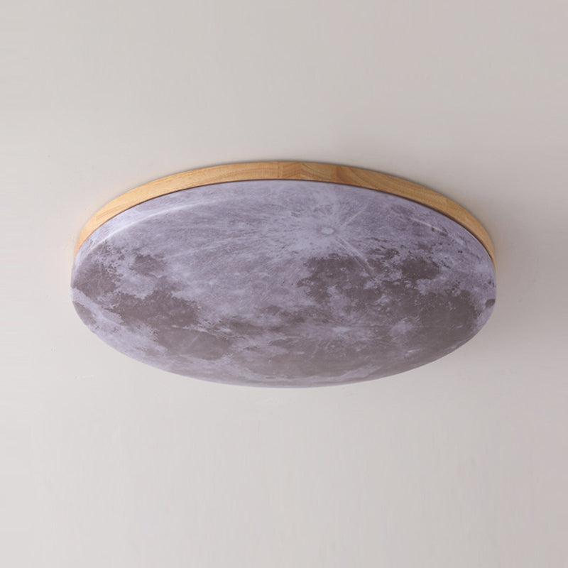 Japanese Style Wooden Ceiling Light Round Shape Ceiling Lamp for Living Room