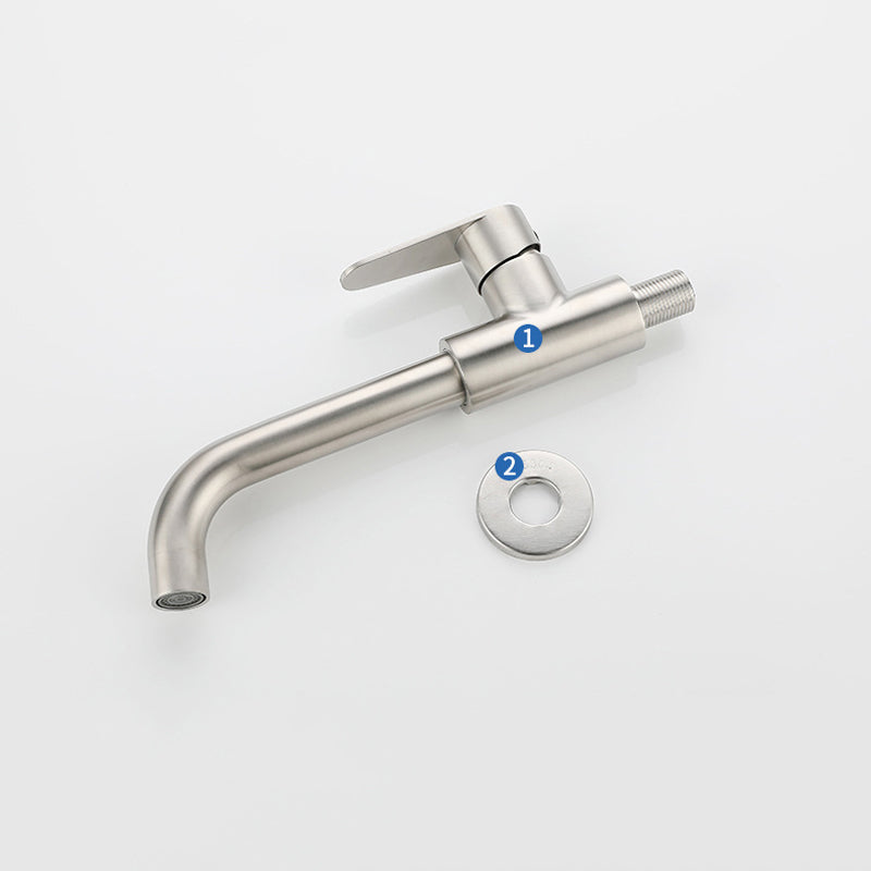 Modern Style Faucet Wall Mounted Single Lever Handle Faucet for Bathroom