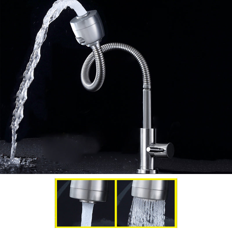 Modern Pot Filler 304 Stainless Steel Pre-rinse Spring Spout Kitchen Sink Faucet