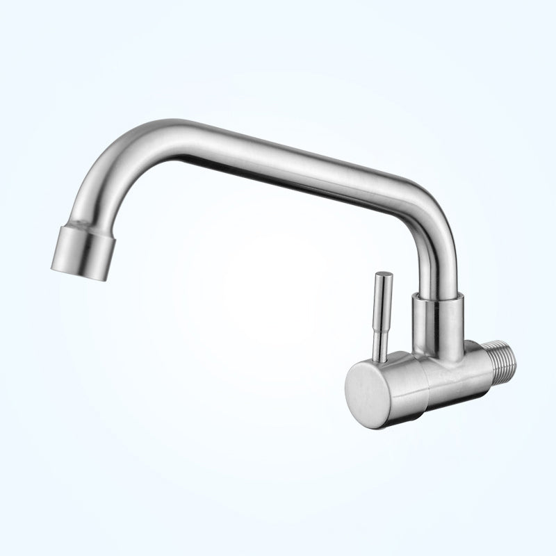 Contemporary Single Handle Kitchen Faucet Pull-down  Wall-mounted Faucet in Chrome