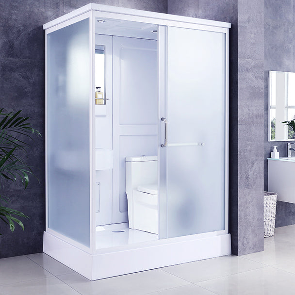 Modern Frosted Shower Stall Rectangle Tempered Shower Stall for Bathroom