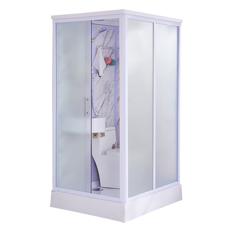 Modern Frosted Shower Stall Rectangle Tempered Shower Stall for Bathroom