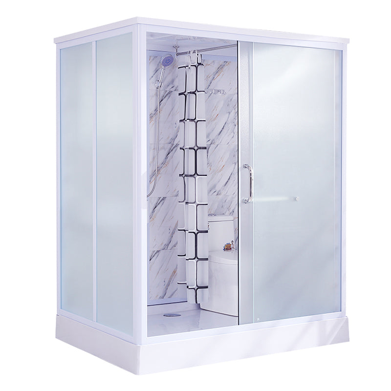 Modern Frosted Shower Stall Rectangle Tempered Shower Stall for Bathroom