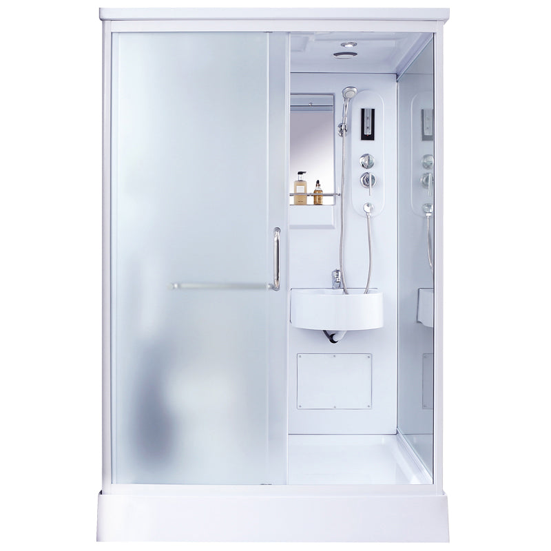 Modern Frosted Shower Stall Rectangle Tempered Shower Stall for Bathroom