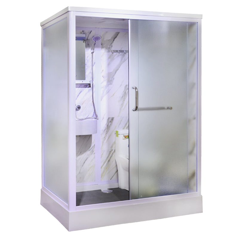 Modern Frosted Shower Stall Rectangle Tempered Shower Stall for Bathroom