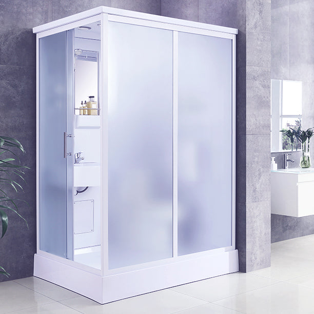 Modern Frosted Shower Stall Rectangle Tempered Shower Stall for Bathroom