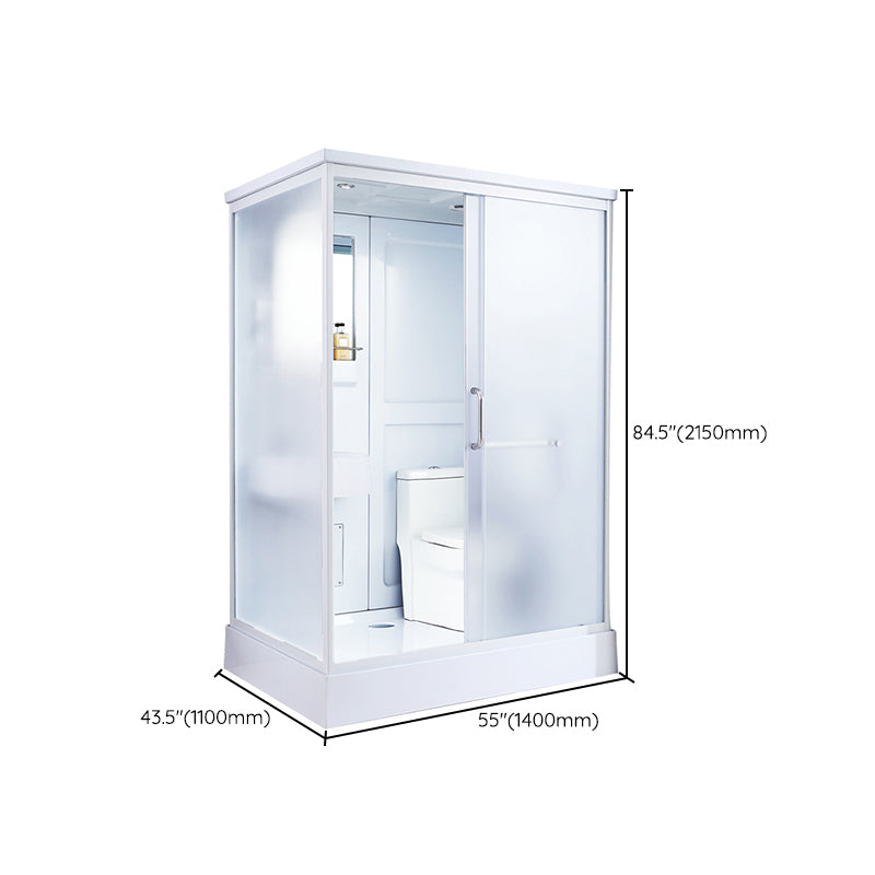 Modern Frosted Shower Stall Rectangle Tempered Shower Stall for Bathroom