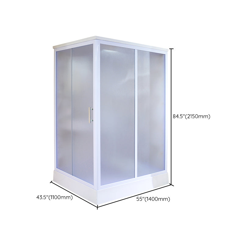 Modern Frosted Shower Stall Rectangle Tempered Shower Stall for Bathroom