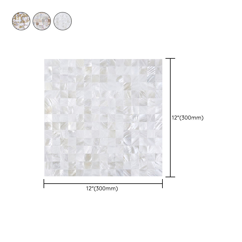 Modern Peel and Stick Wall Tile Stone Composite Grid Peel and Stick Tiles for Shower