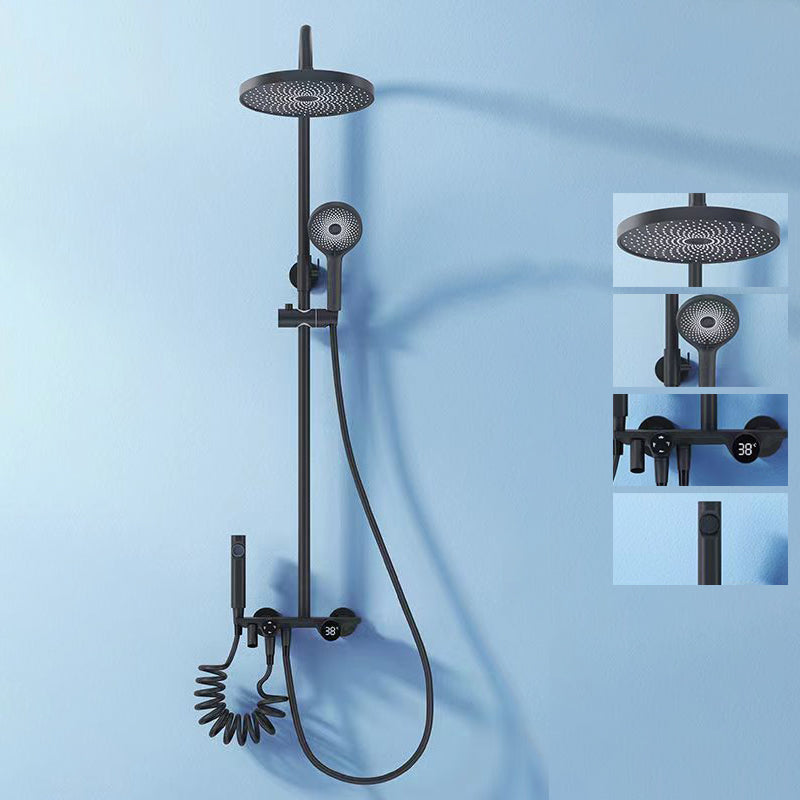 Modern Wall Mounted Shower System Dual Shower Head Shower Set