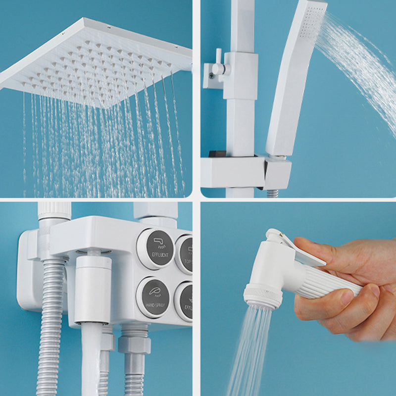 Arm Shower Faucet Wall Mounted Shower  Metal Shower System with Slide Bar