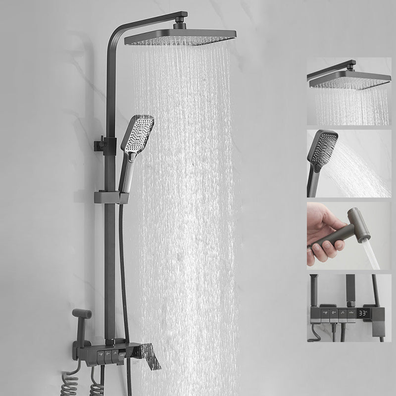 Modern Style Shower System Copper Spot Resist Wall Mounted Shower System