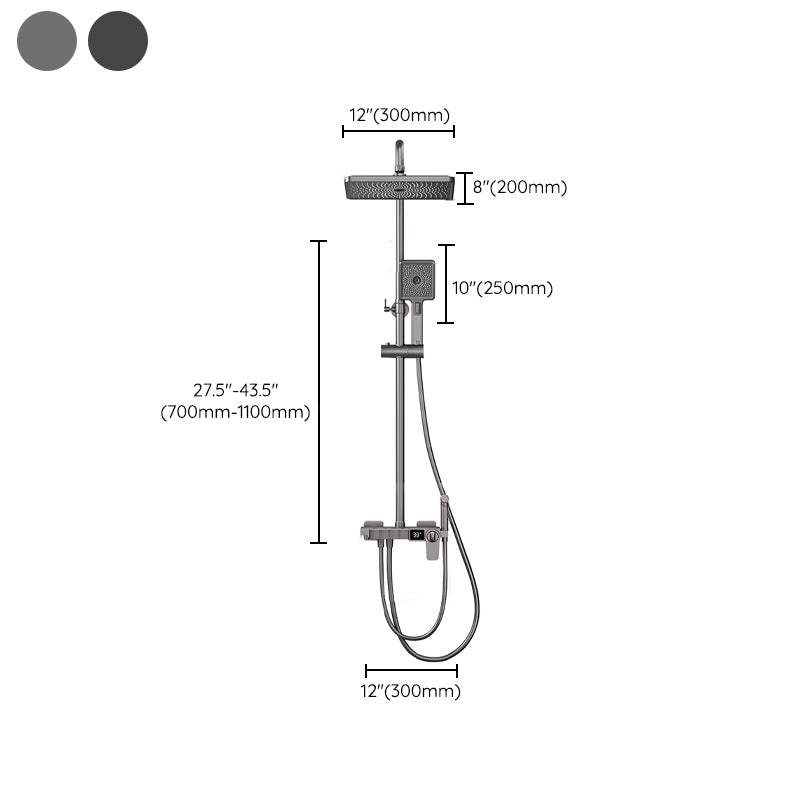 Modern Style Shower System Copper Spot Resist Wall Mounted Shower System