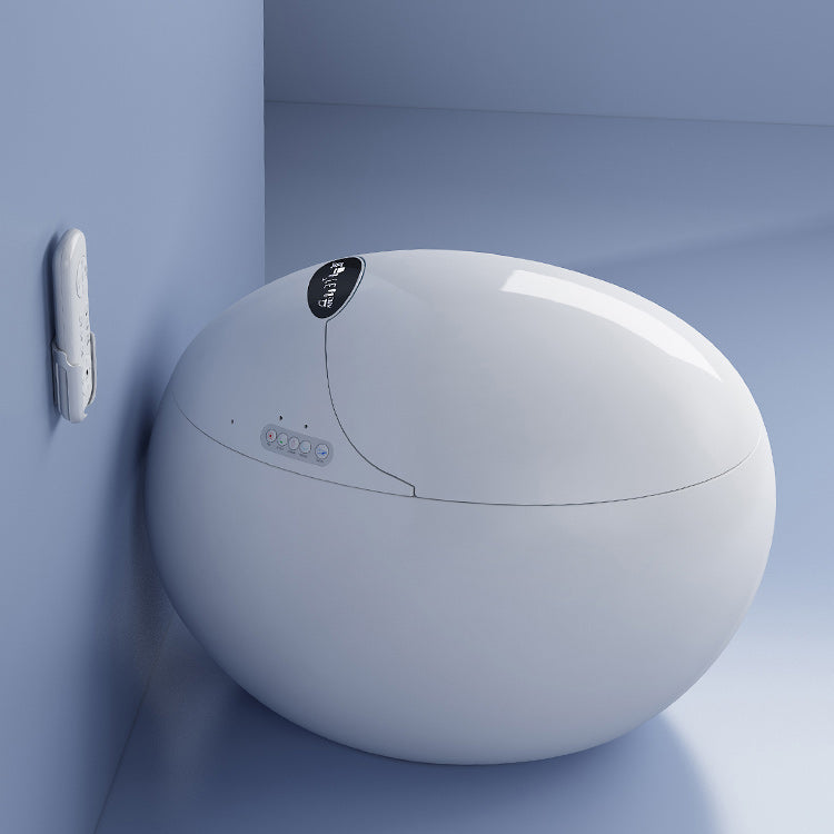 Round One-Piece Smart Toilet Bidet White All-In-One Toilet Bidet