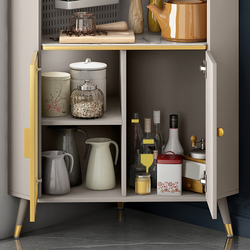 Modern Style Buffet Sideboard Stone Side Board with Cabinets