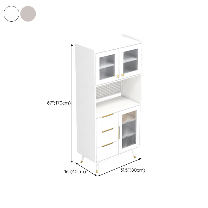 Glam Style Side Board Stone Dining Buffet with Cabinets and Drawers