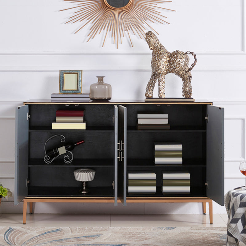 Modern Style Buffet Table Solid Wood Side Board with Cabinets