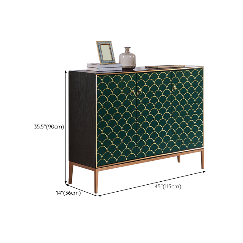 Modern Style Buffet Table Solid Wood Side Board with Cabinets