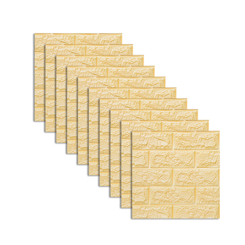 Modern Wall Tile PVC 3D Embossed Self-Adhesive Waterproof Indoor Wall Panel