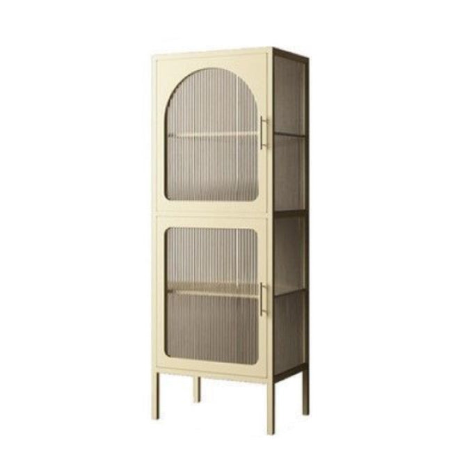 Contemporary Metal China Cabinet Glass Doors Display Cabinet for Living Room