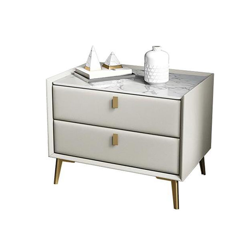 Contemporary Bed Nightstand Solid Wood Accent Table Nightstand with Drawers