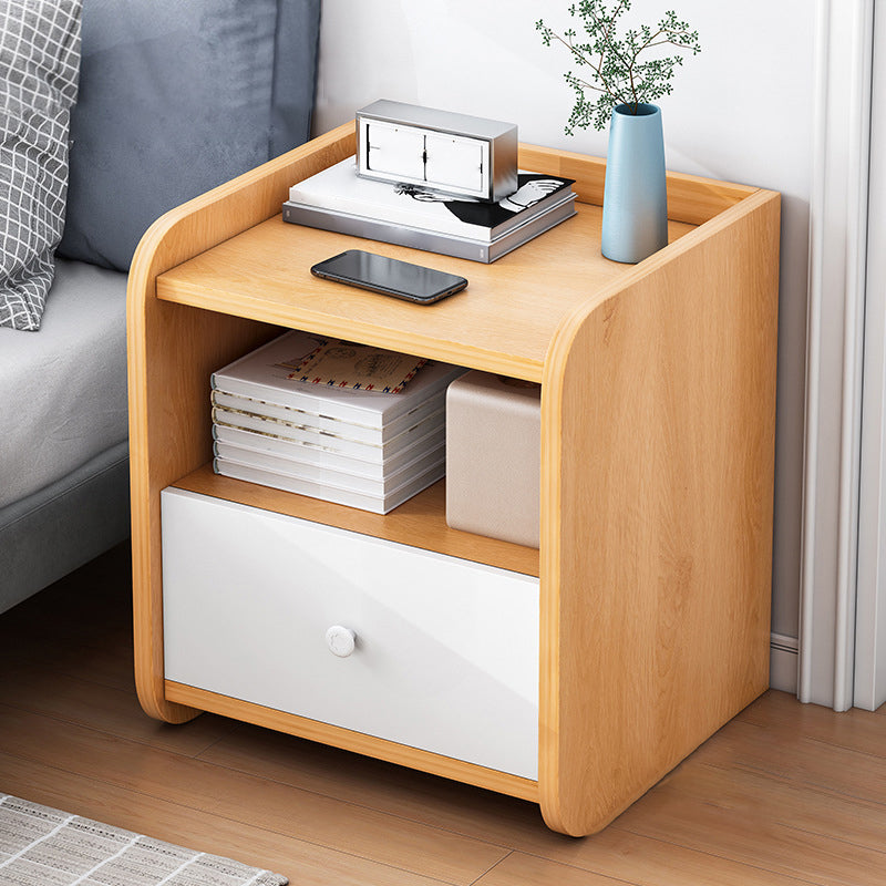 Engineered Wood Bed Nightstand Modern Night Table for Bedroom