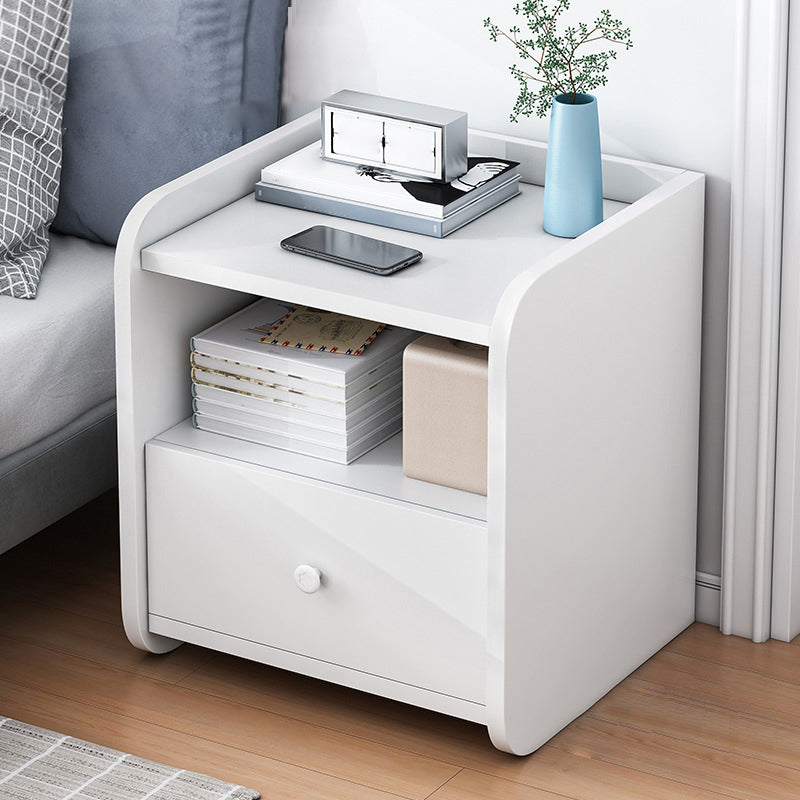 Engineered Wood Bed Nightstand Modern Night Table for Bedroom