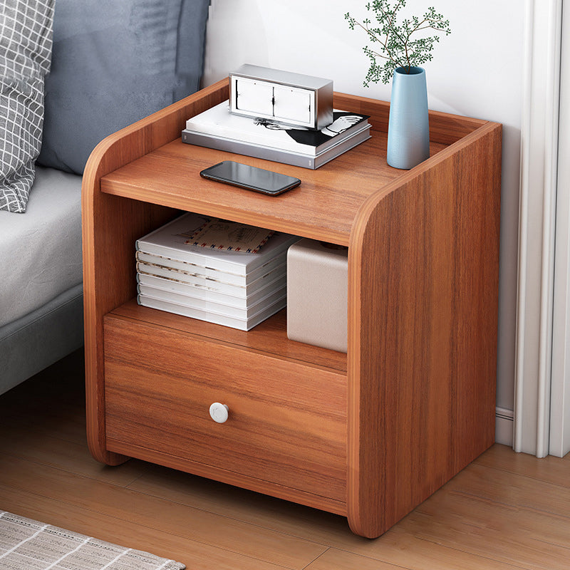 Engineered Wood Bed Nightstand Modern Night Table for Bedroom