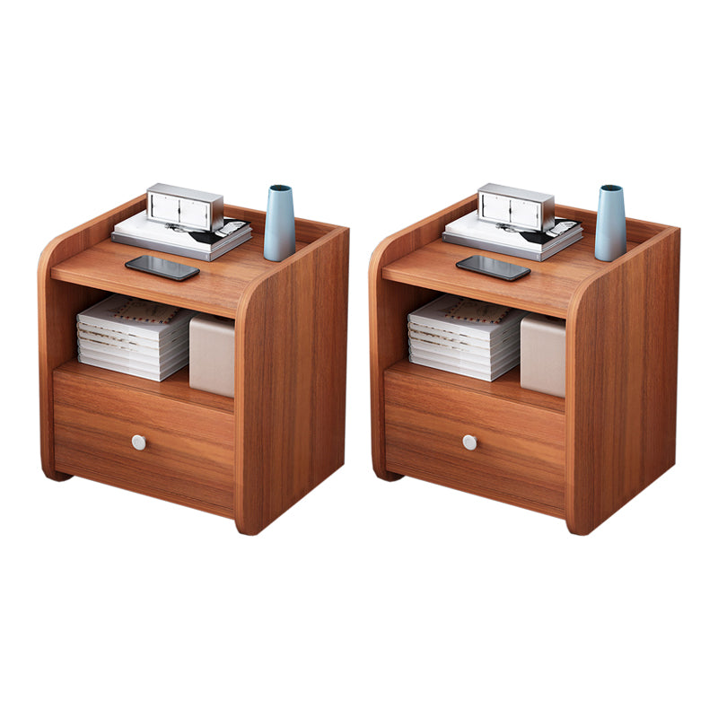 Engineered Wood Bed Nightstand Modern Night Table for Bedroom