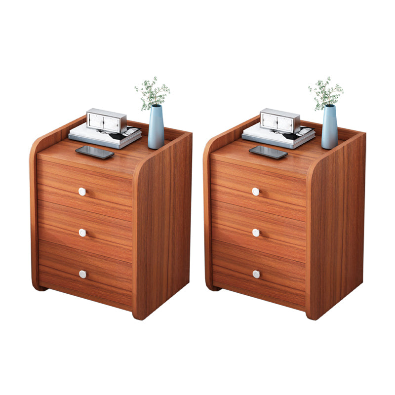 Engineered Wood Bed Nightstand Modern Night Table for Bedroom