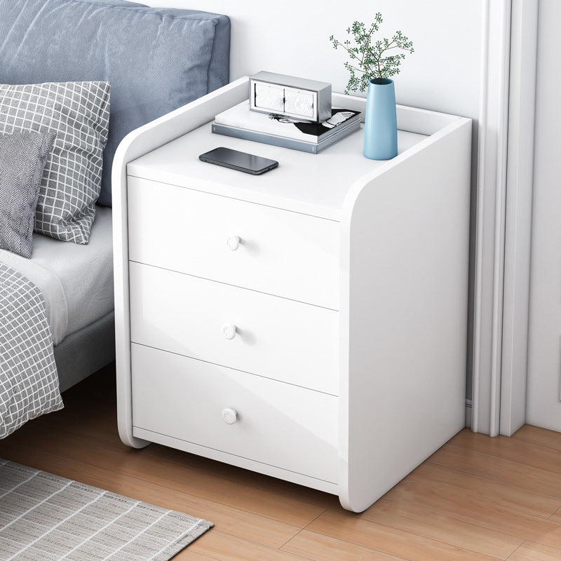 Engineered Wood Bed Nightstand Modern Night Table for Bedroom