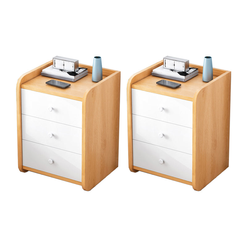 Engineered Wood Bed Nightstand Modern Night Table for Bedroom