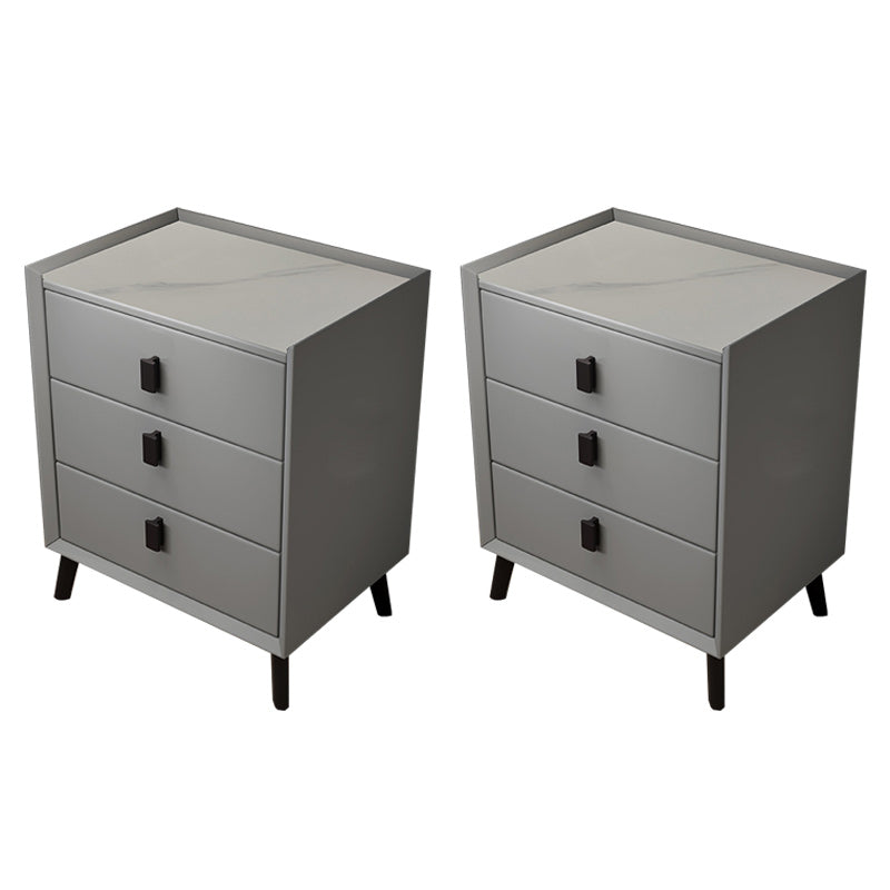 Contemporary Night Table Drawer Storage Bed Nightstand for Bedroom