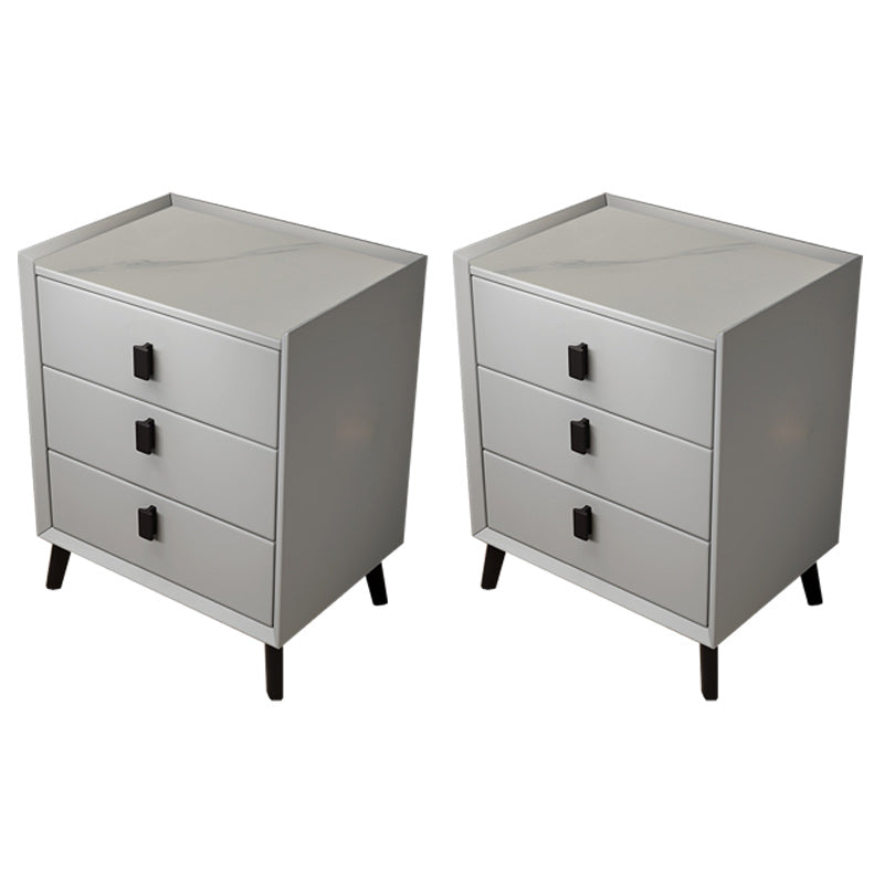 Contemporary Night Table Drawer Storage Bed Nightstand for Bedroom