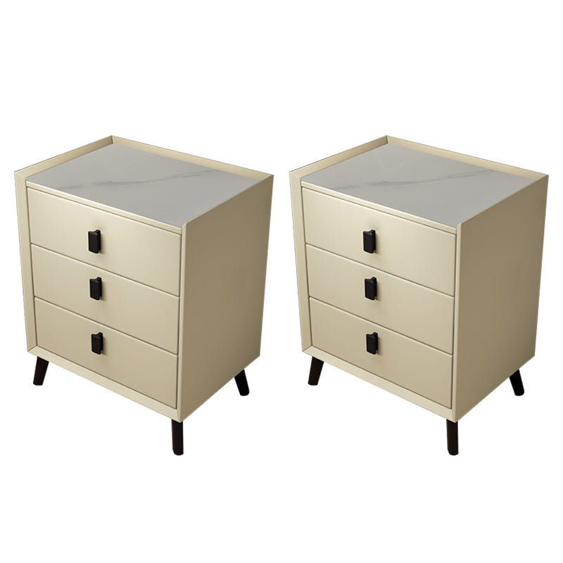 Contemporary Night Table Drawer Storage Bed Nightstand for Bedroom