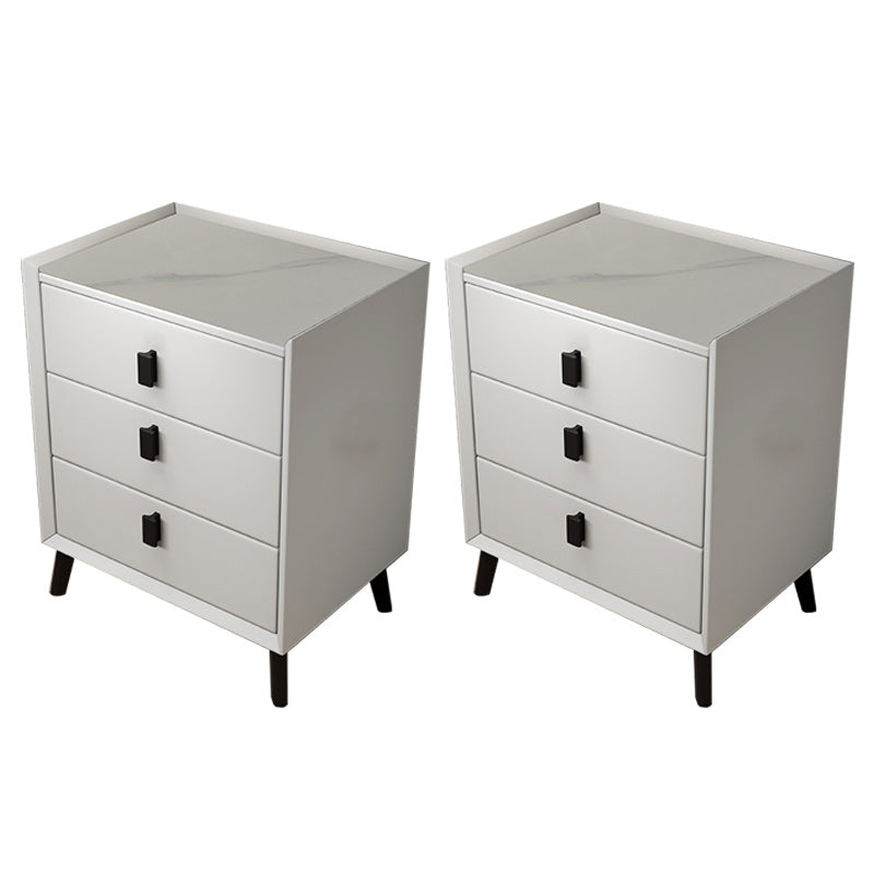 Contemporary Night Table Drawer Storage Bed Nightstand for Bedroom