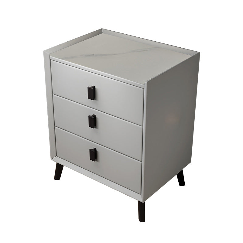 Contemporary Night Table Drawer Storage Bed Nightstand for Bedroom